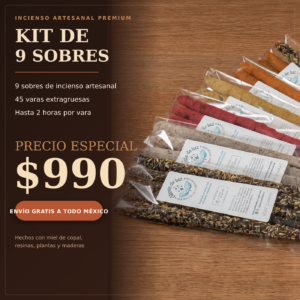 kit 9 sobres de incienso